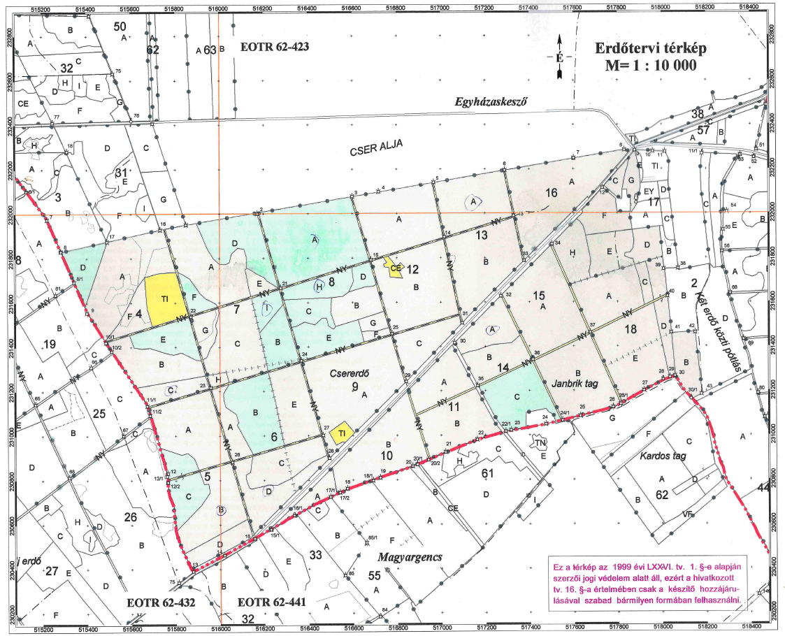Egyházaskeszői Csererdő Erdőbirtokossági Társulat területe Image